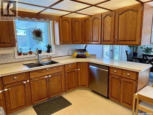 420 Logan Avenue, White Fox, SK - Indoor Photo Showing Kitchen With Double Sink