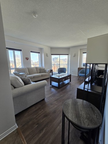 Salon - 401-3330 Boul. Le Carrefour, Laval (Chomedey), QC - Indoor Photo Showing Living Room