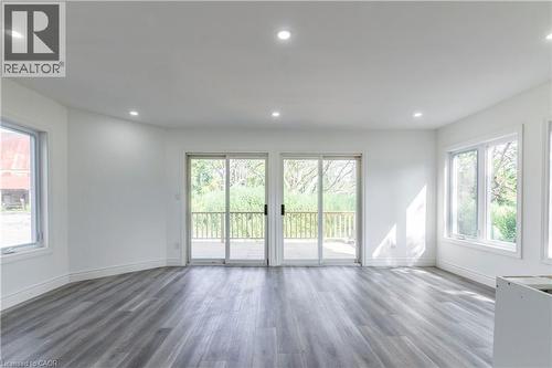 Spare room with dark wood-style flooring and recessed lighting - 1411 E 56 Highway, Glanbrook, ON - Indoor Photo Showing Other Room