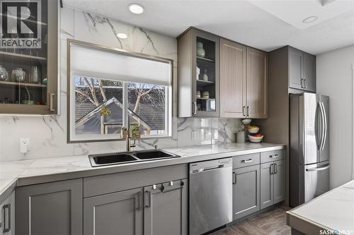 35 King Crescent, Humboldt, SK - Indoor Photo Showing Kitchen With Stainless Steel Kitchen With Double Sink