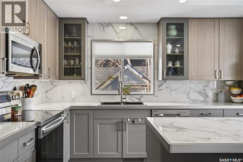 35 King Crescent, Humboldt, SK - Indoor Photo Showing Kitchen With Double Sink