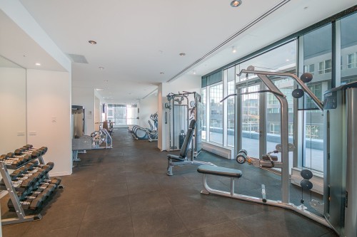 Exercise Room - 2908-1155 Rue De La Montagne, Montréal (Ville-Marie), QC - Indoor Photo Showing Gym Room