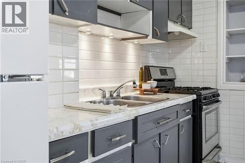 79 Murray Street E, Hamilton, ON - Indoor Photo Showing Kitchen With Double Sink