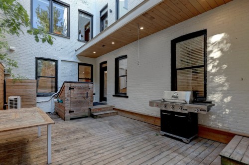 Courtyard - 6674 Rue St-Denis, Montréal (Rosemont/La Petite-Patrie), QC - Outdoor With Deck Patio Veranda With Exterior