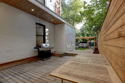 Courtyard - 6674 Rue St-Denis, Montréal (Rosemont/La Petite-Patrie), QC - Outdoor With Deck Patio Veranda With Exterior