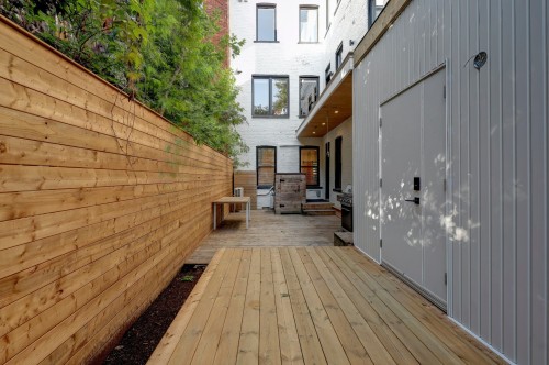 Courtyard - 6674 Rue St-Denis, Montréal (Rosemont/La Petite-Patrie), QC - Outdoor With Deck Patio Veranda With Exterior