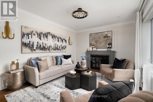 2184 Guthrie Lane, Mississauga, ON - Indoor Photo Showing Living Room With Fireplace
