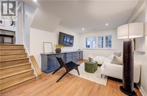 Lower Level Family Room - 655 Ellengale Road, Burlington, ON - Indoor With Fireplace