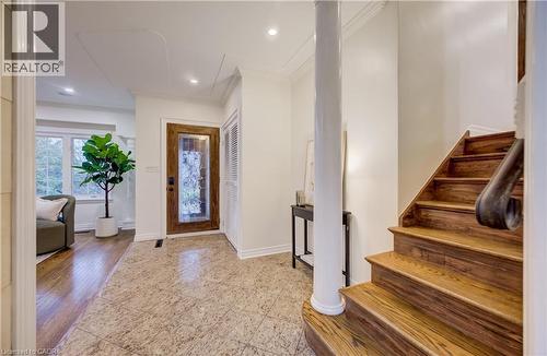 Foyer entrance featuring ornamental molding and recessed lighting - 655 Ellengale Road, Burlington, ON - Indoor Photo Showing Other Room