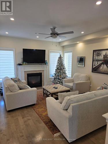 14 Boundary Creek Path, Brampton, ON - Indoor Photo Showing Living Room With Fireplace