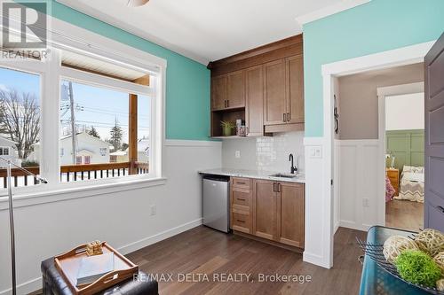 Sink & bar fridge in nanny suite. - 100 Pendleton Street, Champlain, ON - Indoor
