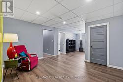 Open rec room area in basement. - 