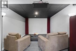 Home theatre in basement - 