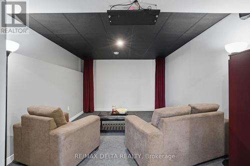 Home theatre in basement - 100 Pendleton Street, Champlain, ON - Indoor Photo Showing Other Room