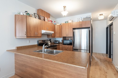 Kitchen - 201-7965 Rue St-Hubert, Montréal (Villeray/Saint-Michel/Parc-Extension), QC - Indoor Photo Showing Kitchen With Double Sink