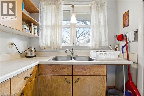 15 Granton Street, Hamilton, ON - Indoor Photo Showing Kitchen With Double Sink