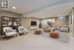 Virtually Staged Lower Family Room - 