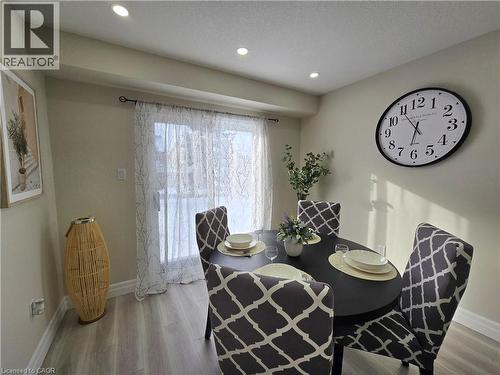 Dining space with light wood-style floors and recessed lighting - 59 Highgate Road Unit# 1, Kitchener, ON - Indoor