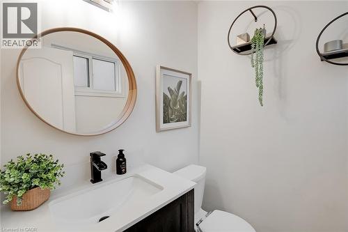 Half bath featuring vanity and toilet - 1278 Consort Crescent, Burlington, ON - Indoor Photo Showing Bathroom