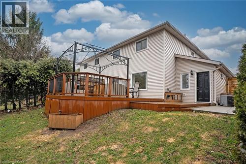 Rear view of property featuring a wooden deck - 1278 Consort Crescent, Burlington, ON - Outdoor With Deck Patio Veranda