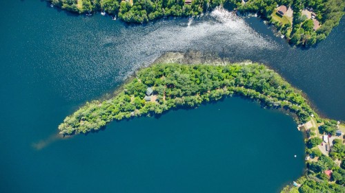 Photo aérienne - 78 Ch. Old Bridge, Otter Lake, QC - Outdoor With Body Of Water With View