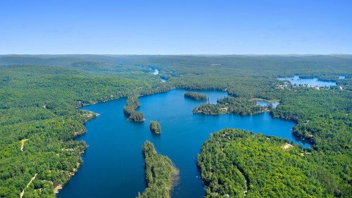 Photo aérienne - 78 Ch. Old Bridge, Otter Lake, QC - Outdoor With Body Of Water With View