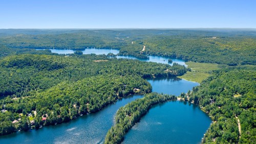 Photo aérienne - 78 Ch. Old Bridge, Otter Lake, QC - Outdoor With Body Of Water With View
