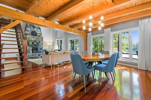 Salle à manger - 78 Ch. Old Bridge, Otter Lake, QC - Indoor Photo Showing Dining Room With Fireplace