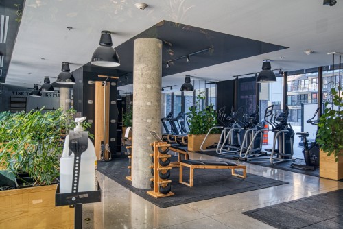 Salle d'exercice - 521-75 Rue De Castelnau O., Montréal (Villeray/Saint-Michel/Parc-Extension), QC - Indoor Photo Showing Gym Room