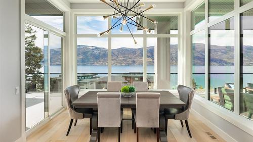 3580 Boxwood Road, Kelowna, BC - Indoor Photo Showing Dining Room With Body Of Water