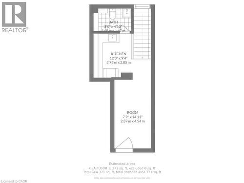 Store back entry floor plan - 209 Main Street, Port Dover, ON 