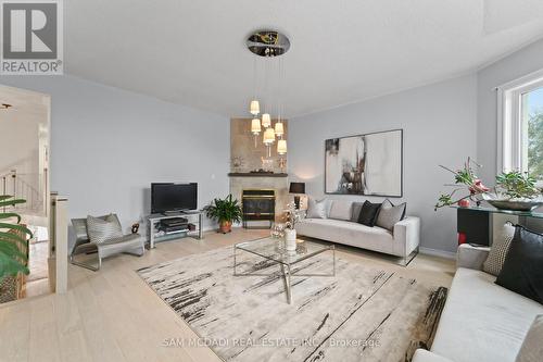 6074 Leeside Crescent, Mississauga, ON - Indoor Photo Showing Living Room With Fireplace