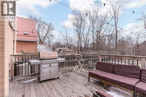 Wooden deck with grilling area - 624 Burgess Avenue, Hamilton, ON - Outdoor With Deck Patio Veranda With Exterior