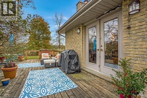 Deck featuring french doors and area for grilling - 5511 Second Line, Erin, ON - Outdoor With Deck Patio Veranda
