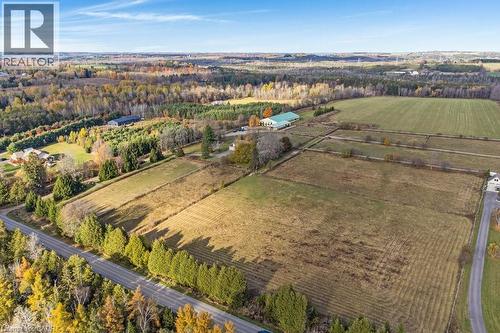Aerial view of sparsely populated area featuring abundant farmland - 5511 Second Line, Erin, ON - Outdoor With View
