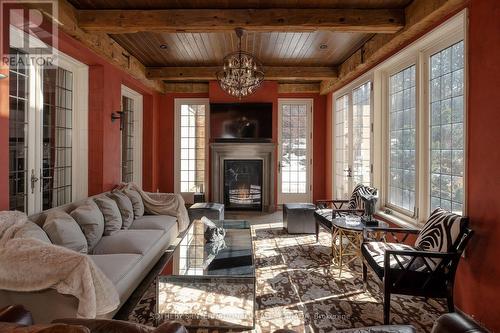 45 Bayview Ridge, Toronto, ON - Indoor Photo Showing Living Room With Fireplace