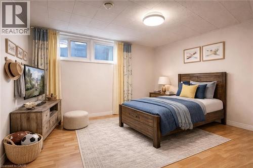 Virtually Staged - 148 Siebert Avenue Unit# Lower, Kitchener, ON - Indoor Photo Showing Bedroom