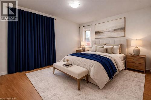 Virtually Staged - 148 Siebert Avenue Unit# Upper, Kitchener, ON - Indoor Photo Showing Bedroom