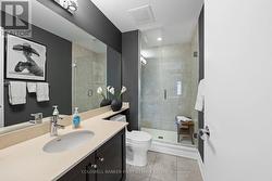 3 pc en suite bathroom w stand up glass shower. - 