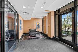 The secure building main entry way. - 