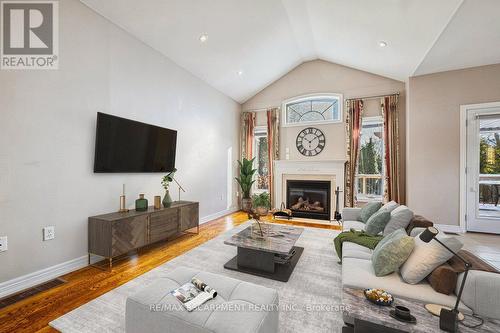 2428 Salcome Drive, Oakville, ON - Indoor Photo Showing Living Room With Fireplace