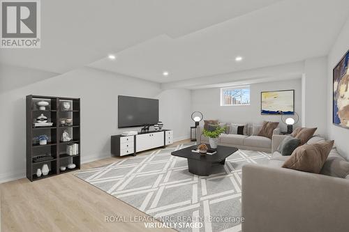 Finished lower rec room - Virtually Staged. - 4705 Lee Avenue, Niagara Falls (Ascot), ON - Indoor