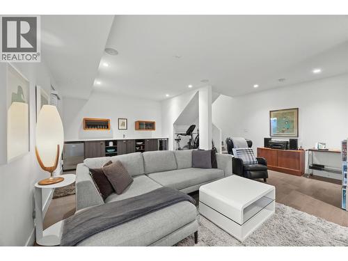 basement rec room w. wet bar - 1818 Peak Point Court Unit# 3, West Kelowna, BC - Indoor Photo Showing Living Room