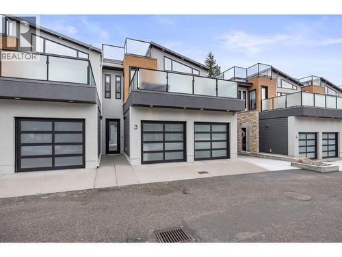 front of unit -  attached 2 car garage - 1818 Peak Point Court Unit# 3, West Kelowna, BC - Outdoor With Balcony With Facade