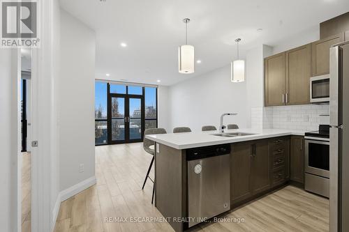 309 - 101 Locke Street S, Hamilton, ON - Indoor Photo Showing Kitchen With Double Sink With Upgraded Kitchen
