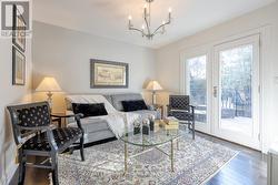 Cozy den with access to deck - 