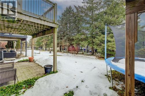 View of patio with a trampoline - 34 Harrison Street, Stratford, ON - Outdoor