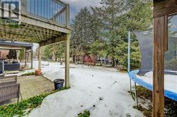 View of patio with a trampoline - 