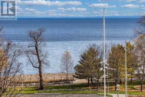 Lake View From Living Room Balcony - 3 - 120 Bronte Road, Oakville (Br Bronte), ON - Outdoor With Body Of Water With View
