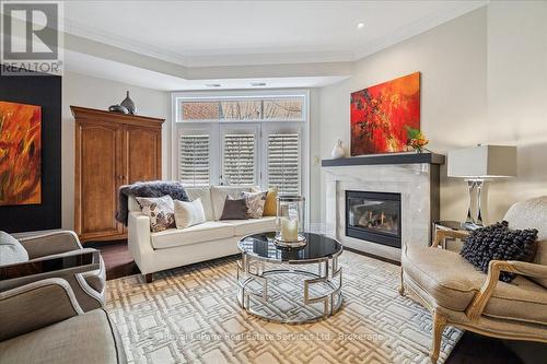 Living Room - 3 - 120 Bronte Road, Oakville (Br Bronte), ON - Indoor Photo Showing Living Room With Fireplace